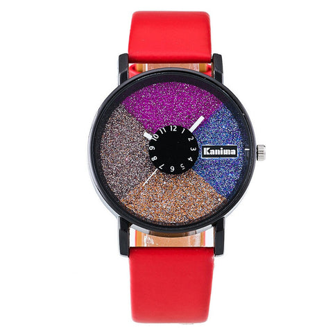 Fashion Charming Women Watch Beautiful Leather Casual Watch Luxury Analog Quartz Watch Fore Colors Case Montre femme Wd4