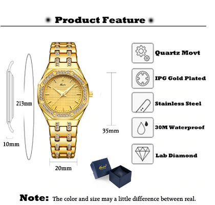 MISSFOX Women Watches Women Fashion Watch 2019 Luxury Brand Ladies Watch Waterproof Gold Quartz Ap Watch Xfcs Female Clock Hours